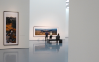 Ausstellungsraum im Museum Kunstpalast in Düsseldorf, Wim Wenders Landschaften. Fotografien.