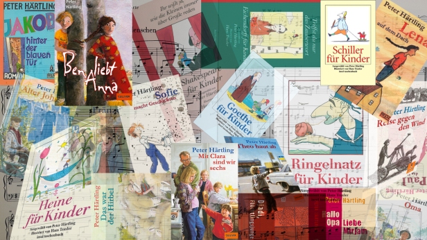Collage aus Härtlings Kinderbüchern
