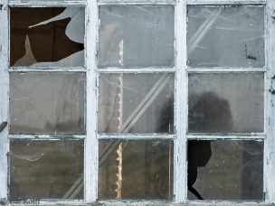 Fenster der alten Zimmerei in der Mergelkuhle im Münsterland